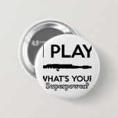 lustiger Flötenentwurf Button (Vorne & Hinten)