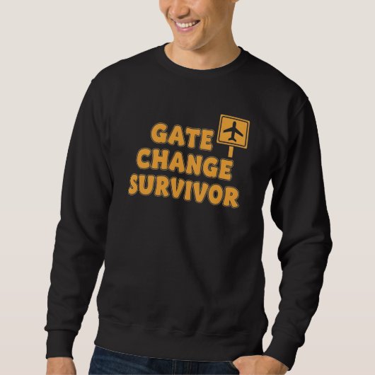 Lustiger Flughafenterminal-Änderungs-Überlebender Sweatshirt (Vorderseite)