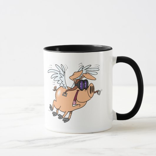 lustiger Flyer Cartoon Tasse (Rechts)