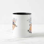 lustiger Flyer Cartoon Tasse (Zentrum)