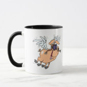 lustiger Flyer Cartoon Tasse (Links)