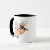 lustiger Flyer Cartoon Tasse (Vorderseite Links)
