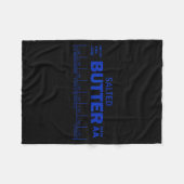 Lustiger Foodie-Bäcker backt gesalzene Butter Fleecedecke (Vorderseite (Horizontal))