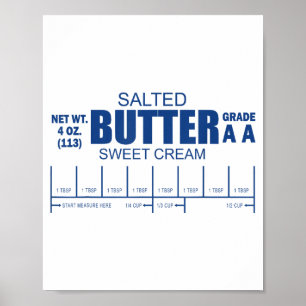 Lustiger Foodie-Bäcker backt gesalzene Butter Poster