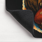 Lustiger Footballbär mit Sonnenbrille, Spieltag Bä Mousepad (Ecke)