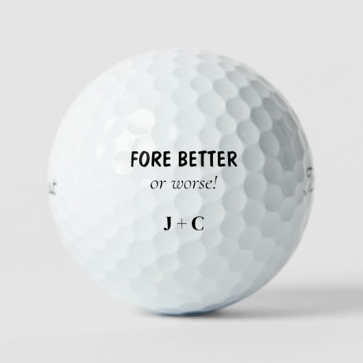 Lustiger FORE Besser oder schlechter Paar Titleist Golfball (Vorderseite)