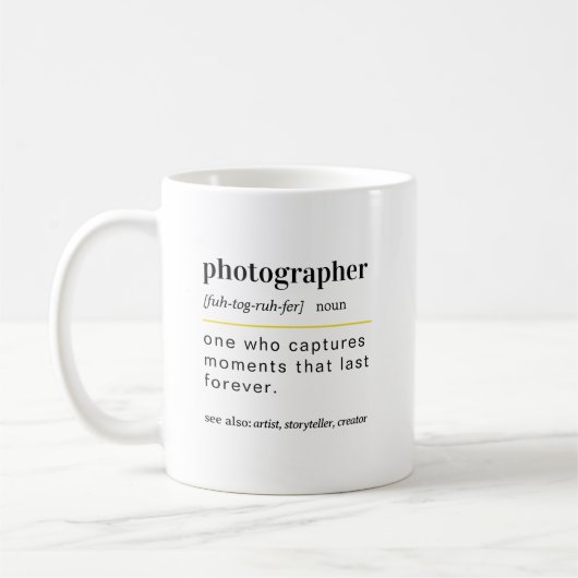 Lustiger Fotograf Geschenk Kaffeebecher Kaffeetasse (Links)