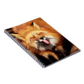 Lustiger Fox, der es haftet, ist Zunge heraus Notizblock (Rechte Seite)