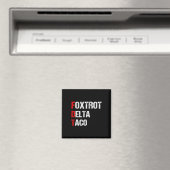 Lustiger Foxtrott Delta Taco, 4. Juli Magnet (In Situ (Geschirrspüler))