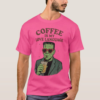 Lustiger Frankenstein-Monster-Liebhaber Kaffee ist T-Shirt