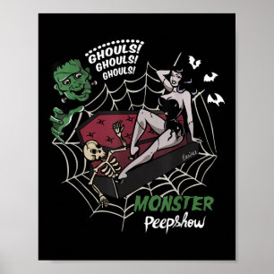 Lustiger Frankenstein-Monster Liebhaber Monster Wi Poster