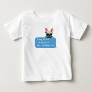 Lustiger Französische Bulldogge Baby T-shirt