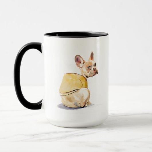 Lustiger Französische Bulldogge Becher – Frenchie  Tasse (Links)