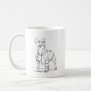 Lustiger Französische Bulldogge Becher –  Ink Dog  Kaffeetasse