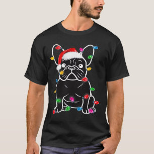 Lustiger französischer Bulldogge Hund Baum Weihnac T-Shirt