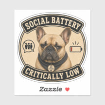 Lustiger Französischer-Bulldogge-Vinyl-Aufkleber |