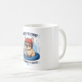 Lustiger französischer Coder Cybersecurity Hund Au Kaffeetasse (VorderseiteRechts)