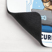 Lustiger französischer Coder Cybersecurity Hund Au Mousepad (Ecke)