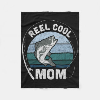 Lustiger Frauen-Reel Cool Mom-Angeln Muttertag Fleecedecke