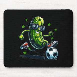 Lustiger Frauenfußball-Pickle mit Sonnenbrille für Mousepad