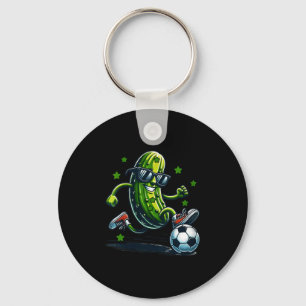 Lustiger Frauenfußball-Pickle mit Sonnenbrille für Schlüsselanhänger