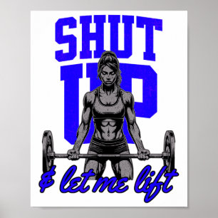 Lustiger Frauengewichtheben Bodybuilding Muskel Sa Poster