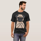 Lustiger frecher Mops Hund Tierliebe  T-Shirt (Vorne ganz)