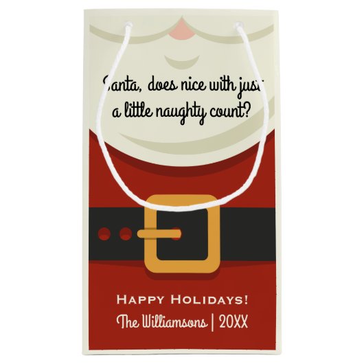 Lustiger frecher oder Nizza Kleine Geschenktüte (Rückseite)