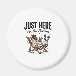 Lustiger Freiheit Hahn Vintage Patriotisches Hemd_ Magnet