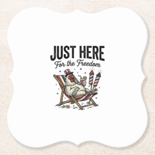 Lustiger Freiheit Hahn Vintage Patriotisches Shirt Untersetzer