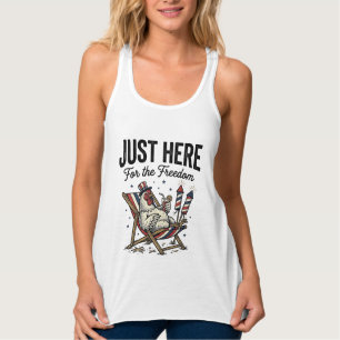 Lustiger Freiheitshahn Vintage-Patriotisches-Shirt Tank Top