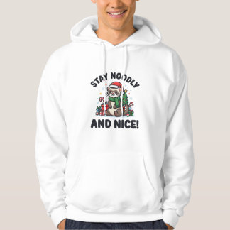Lustiger Frettchen-Weihnachten Bleib Noodly Und Ne Hoodie