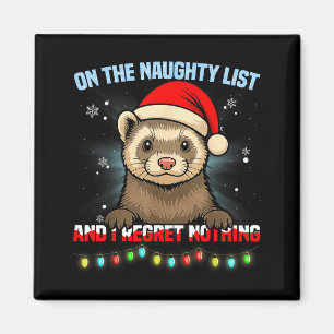 Lustiger Frettchen-Weihnachtsmann-Hut Xmas Männer Magnet