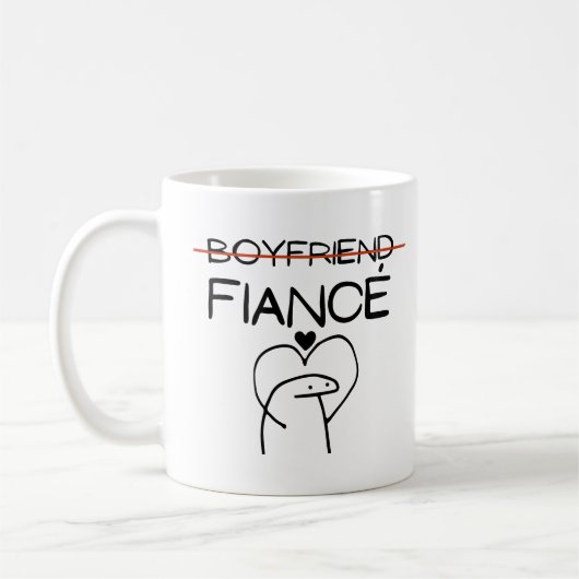 Lustiger Freund Verlobter Kaffeetasse (Links)