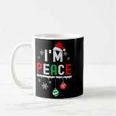 Lustiger Frieden Ich komme in Frieden Weihnachten Kaffeetasse (Links)