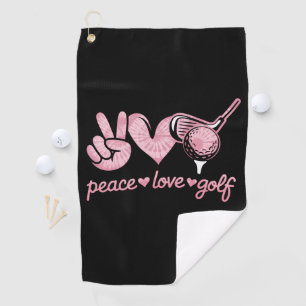 Lustiger Frieden Liebe Golf Spieler Sportliebhaber Golfhandtuch