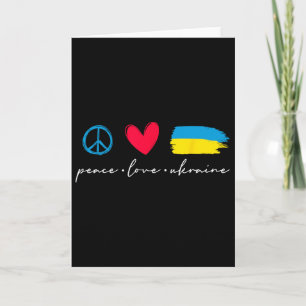 Lustiger Frieden Liebe Ukraine Ukrainische Flagge Karte