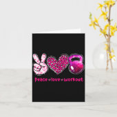 Lustiger Frieden Liebe Workout Gym Gewichte Stemme Karte (Gelbe Blume)