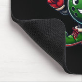 Lustiger Friedenshand-Bowling-Elf-Weihnachten Dame Mousepad (Ecke)