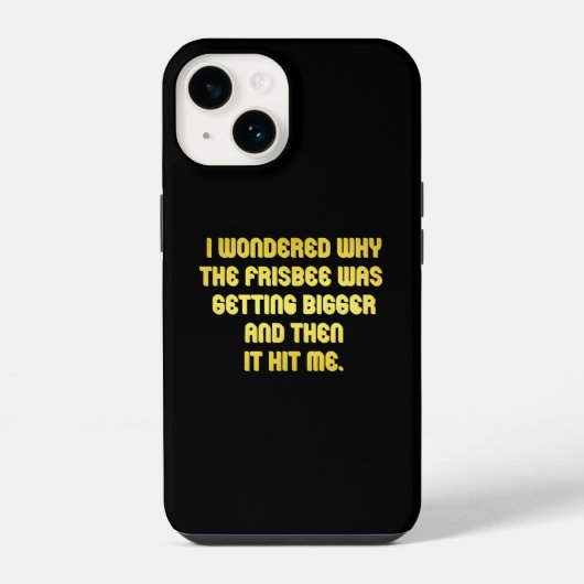 Lustiger Frisbee-Witz iPhone Hülle (Rückseite)
