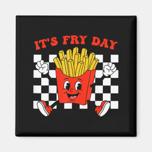 Lustiger Frittentag Freitag Pommes Snack Fast Food Magnet