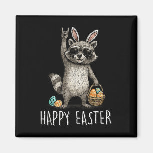Lustiger Frohe Ostern Waschbär Männer Frauen Kinde Magnet