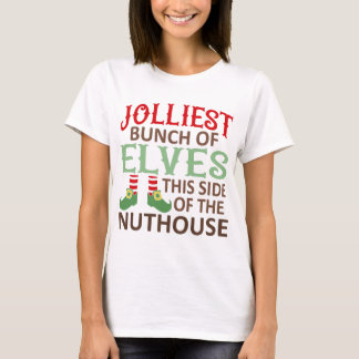 Lustiger fröhlicher Elf Weihnachten Familien Spruc T-Shirt