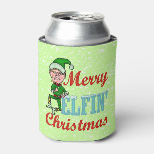 Lustiger fröhlicher ElfenweihnachtenBah Dosenkühler