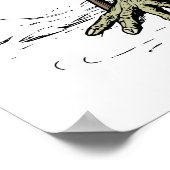 Lustiger Frosch am Strand Poster (Ecke)