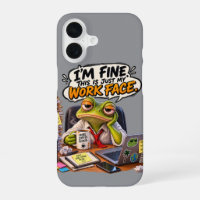 Lustiger Frosch-Arbeitsgesicht-Telefonhülle - Büro