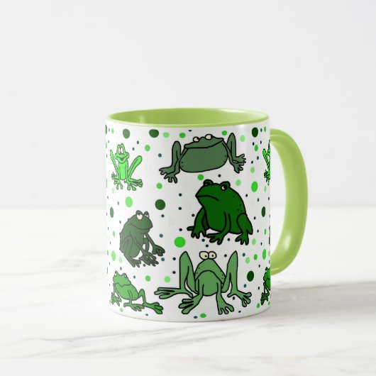 Lustiger Frosch Becher Tasse (VorderseiteRechts)