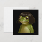 Lustiger Frosch Bob Frisur Meme Frösche Tierliebha Einladung (Vorne/Hinten)