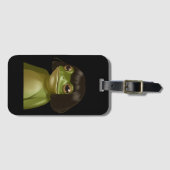 Lustiger Frosch Bob Frisur Meme Frösche Tierliebha Gepäckanhänger (Vorderseite (Horizontal))