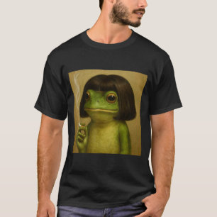 Lustiger Frosch Bob Frisur rauchendes Meme für Män T-Shirt